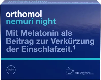 Produktbild von Orthomol Nemuri night (Heißgetränk-Granulat), 30 St. Tagesportionen