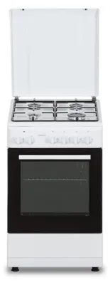 Image de OCEANIC OCEACG50GW, table de cuisson à gaz, 4 brûleurs, four à gaz de 45 litres, blanc, 49,8 x 61 x 86 cm