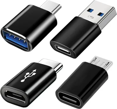 Produktbild von INF 4er-Pack USB-C Adapter Set: USB 3.0 & Micro USB Adapter für Geräte