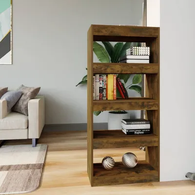 Produktbild von vidaXL Bücherregal/Raumteiler Räuchereiche 60x30x135 cm Holzwerkstoff - Bücherschrank - Bücherschränke - Bücherregal - Aufbewahrungsschrank