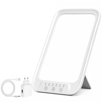 Produktbild von Tageslichtlampe 20000 Lux, LED Lichttherapielampe UV-frei mit 3 Farbtemperaturen, 10 Helligkeitsstufen und Timer für Zuhause und Büro