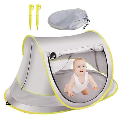 Produktbild von Strandmuschel Baby Pop Up UV Schutz 50+ Weiß