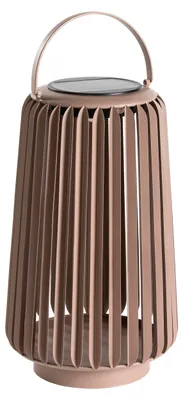 Produktbild von Dehner Solar-Laterne Amira Ø18 x H37 cm – LED Gartenlaterne mit Solar- & Akkubetrieb, USB-C Kabel inkl., warmweiß, Dämmerungssensor, IP44, Taupe