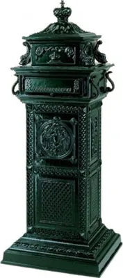 Image de Casa Padrino Luxus Jugendstil Standbriefkasten Grün - Boîte aux lettres en aluminium - Boîte postale - Boîte aux lettres à colonne