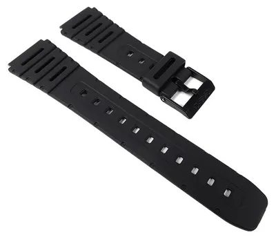 Produktbild von Casio Uhrenarmband 20mm | Resin schwarz W-741 W-720 CA-53W