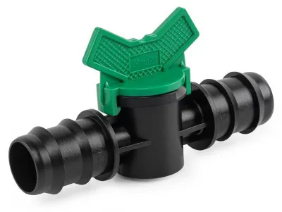 Produktbild von Absperrhahn Kugelhahn 25mm 2x Steckverbinder für PE Rohr Gartenbewässerung Absperrventil Durchflussregler BRADAS DSWZ08-2525L