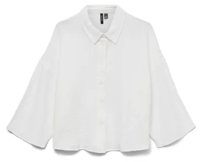 Produktbild von Vero Moda VMNATALI Shirt,10279685,S, Hemd, Erwachsener, Weiblich, Weiß, S, Lose Passform