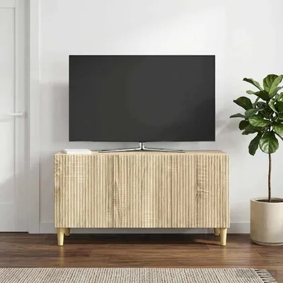 Zdjęcie produktu dla Szafka pod telewizor vidaXL z drewna dębowego Sonoma, 99 x 34,5 x 50 cm, materiał drewnopochodny