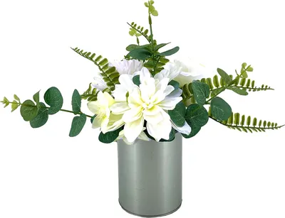 Produktbild von Kunstblume weiße Jasmin in Vase Leilani NTK-Collection