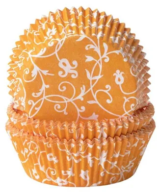 Produktbild von Demmler Muffinformen Mango/Weiß - zum Dekorieren selbstgemachter Muffins - 60 Stück - aus Pergamentersatz