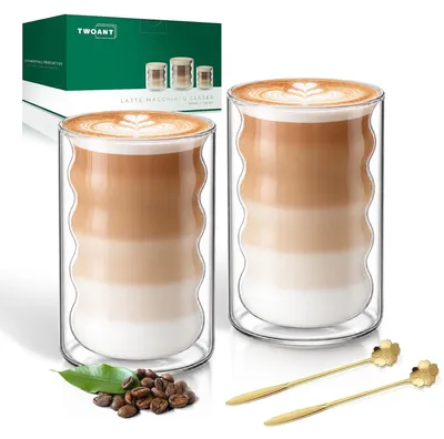 Productafbeelding van Latte Macchiato glazenset (2 x 400 ml) dubbelwandige glazen