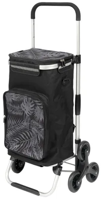 Productafbeelding van Eluno OKEL boodschappenwagen, traplift met geïsoleerd compartiment, opvouwbaar, zwart