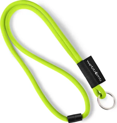 Produktbild von webbomb® Tubular Lanyard rund Neongrün Schlüsselband weich & lang mit Schlüsselring Schlüsselanhänger security Umhängeband Keychain für Schlüssel