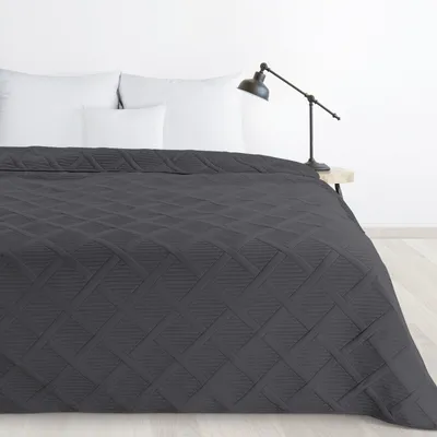 Obrázok produktu pre Design91 prehoz na posteľ univerzálna prikrývka prehoz na posteľ prehoz na posteľ ALARA5 oceľ 220x240 cm cm oceľ svetlosivá sivá