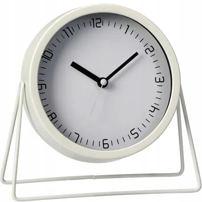 Produktbild von Minimalistische Metall-Tischuhr Beige 18,5 cm für Schreibtisch und Büro