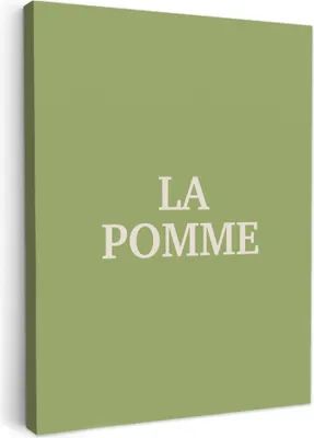 Produktbild von Leinwand Bilder 60x80 cm - Küche - Grün - La pomme, Bilder Modern, Leinwandbilder, Wanddeko