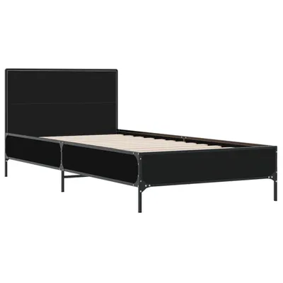 Produktbild von Bettgestell Schwarz 90x200 cm Holzwerkstoff und Metall