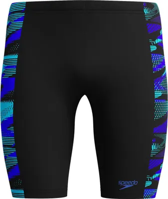Produktbild von Speedo Hyperboom Jammer Badehose für Herren chlorbeständig, Farbe:Schwarz-Blau, Größe:8