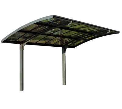 A standalone carport structure against a white background.
