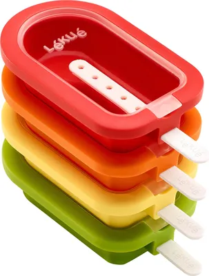 Produktbild von Lékué Mini-Eisformen, 10,5 cm, 4 Stück, verschiedenfarbig, Silikon