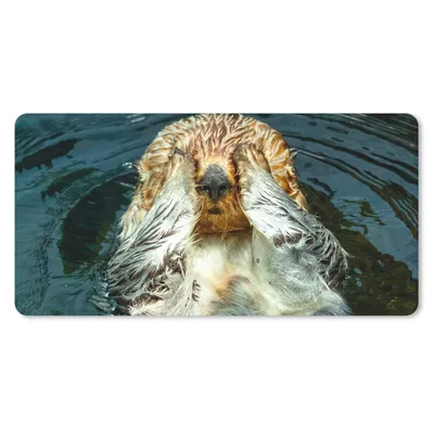 Produktbild von MuchoWow® Mauspad Mousepad Otter im Wasser 60x30 cm - Mousepads - Maus Mat - Pad - Mausunterlage - Nachhaltig