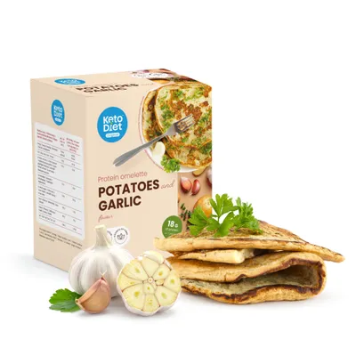 Obrázek produktu pro Proteinová omeleta - „bramborák“ s česnekem a majoránkou (7 porcí)