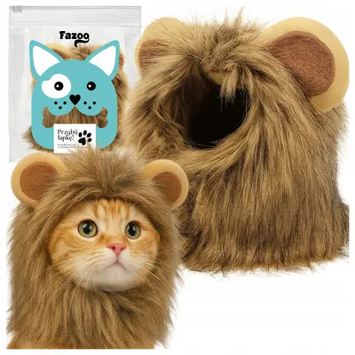 Produktbild von Fazoo Löwenmähne Perücke für Katzen Kostüm Gr. M