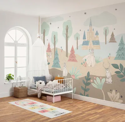 Produktbild von Komar Vlies Fototapete - Disney Frozen Castle Playground - Größe 300 x 250 cm