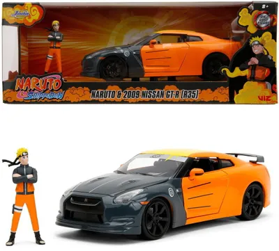 Obrázek produktu pro Jada Toys Nissan GT-R 2009 Anime Auto v měřítku 1:24, model z anime Naruto Shippuden