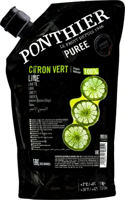 Produktbild von Food-United LIMETTEN FRUCHT-PÜREE Ponthier 1KG für Zitrus Smoothies Müsli uvm.