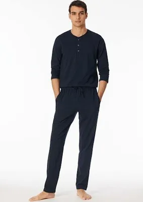 Produktbild von Schiesser Herren Hose lang Gr. 58  dunkelblau