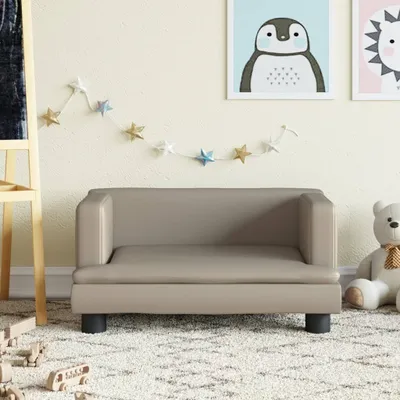 Productafbeelding van Living Store Kindersofa, cappuccino-bruin, 60x40x30 cm, kunstleer