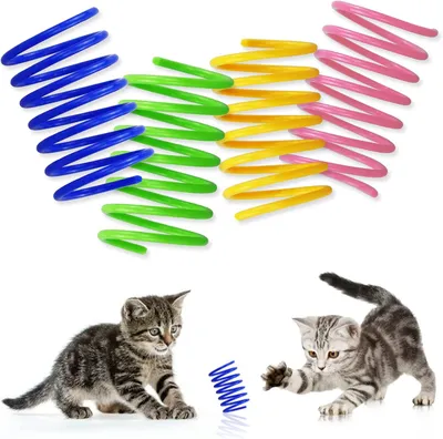 Produktbild von Katzenspielzeug 20 Stück, BPA-freie Kunststoffspiralfedern, Interaktiv, für Jagdinstinkt