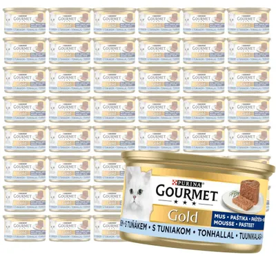 Produktbild von Purina Gourmet Gold Mousse mit Thunfisch 48x85g Nassfutter für Katzen