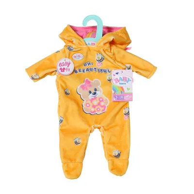 Produktbild von BABY born Little Bär Onesie 36cm - Puppenanzug Einteiler mit Kapuze, Bären-Ohren
