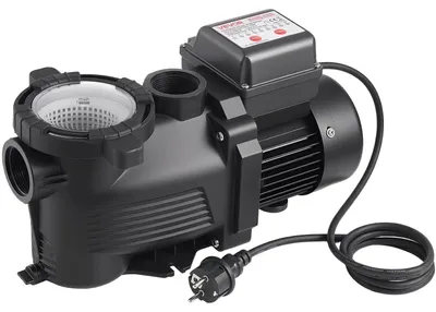 Produktbild von Poolpumpe, 400 W, maximale Förderleistung 11.100 l/h, einstufige Schwimmbadpumpe, 220–240 V Wechselstrom, 3.450 U/min, maximale Förderhöhe 10 m, mit 24-Stunden-Timer und Filterkorb, für Aufstell- und Einbaubecken, Whirlpools und Spas
