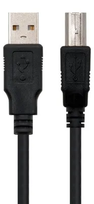Image de Câble USB 2.0 A vers USB-B NANOCABLE 10.01.0102-BK Noir (1 m)