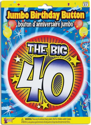 Produktbild von 40. Geburtstag Jumbo Button Pin