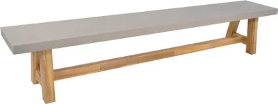 Obrázok produktu pre Lavička - 250x40x45 cm - akáciové drevo - sedadlo z polykameňa