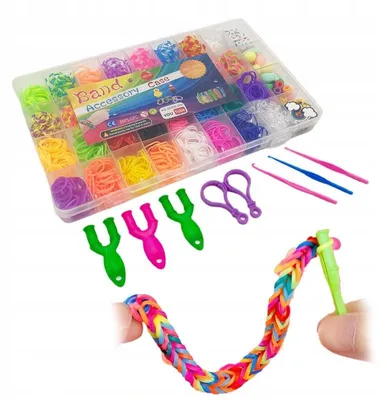 Produktbild von NORIMPEX Gummiband Bastelset Schmuckherstellung mit Anhängern Buchstaben