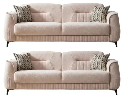 Produktbild von Sofa Set Pasto, Beige Stellvariante 3+3