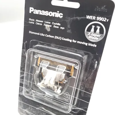 A product package for Panasonic hair clipper blades.
