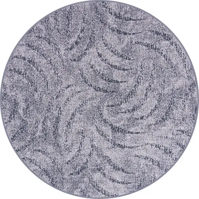 Immagine prodotto di 80x80 (diametro) cerchio Tappeto singolo Scroll grigio cerchio