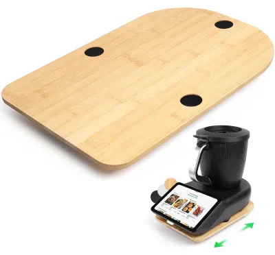 Immagine prodotto di Solidchoice - Scivolo per Thermomix con ruote in bambù