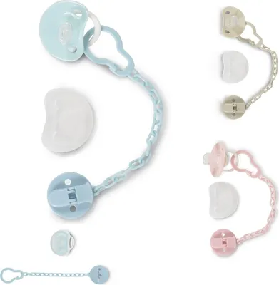 Produktbild von Cangaroo Schnuller, Schnullerkette Star, Schutzdeckel, Schnullerband, ab Geburt blau