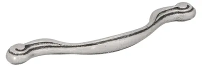 Immagine prodotto di Maniglia per mobili in zamak, distanza tra i fori di 96 mm, finitura argento anticato lucido
