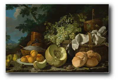 Produktbild von Kunstdruck „Die Nachmittagsmahlzeit“ von Luis Meléndez – 60×90 cm – ungerahmt