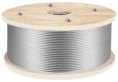 Produktbild von Drahtseil Edelstahl T316 4,8 mm, Stahlseil 1x19 Litzen, Edelstahlseil poliert, Drahtkabel | 152 m | Bruchlast 1905,1 kg | Marinequalität