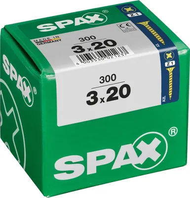 Produktbild von Spax Universalschrauben 3.0 x 20 mm PZ 1 - 300 Stk.