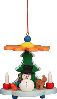 Produktbild von Christbaumschmuck Pyramide mit Schneemann (7,5cm) von Christian Ulbricht
